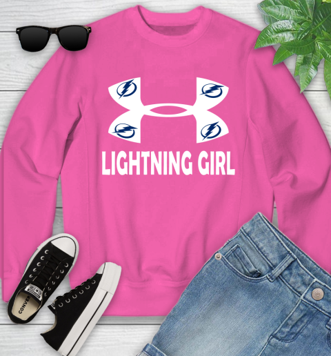 NHL Tampa Bay Lightning Girl Under Armour Hockey Sports Youth Sweatshirt 6