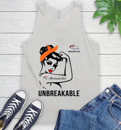 NFL Denver Broncos Girl Unbreakable Football Sports Tank Top