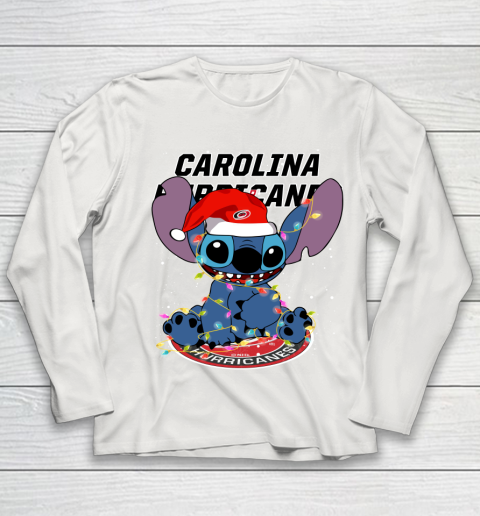 Carolina Hurricanes NHL Hockey noel stitch Christmas Youth Long Sleeve 8