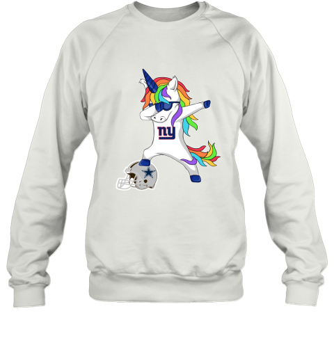 Football Dabbing Unicorn Steps On Helmet New York Giants Sweatshirt