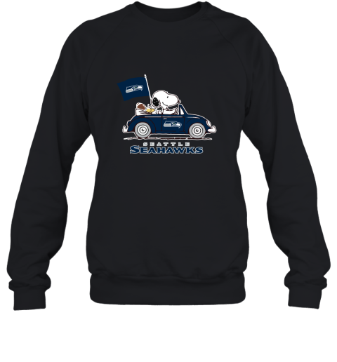 Snoopy And Woodstock Ride The Seattle Seahawks Car NFL Sweatshirt