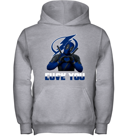 NHL Tampa Bay Lightning Deadpool Love You Fuck You Hockey Sports 9sU03T8p1Ys youth hoodie 43 95 151514 front sport grey