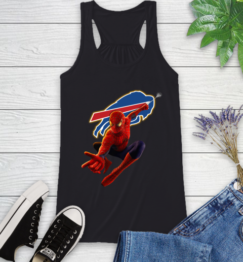 NFL Spider Man Avengers Endgame Football Buffalo Bills Racerback Tank 2