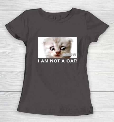 I am not a cat shirt funny video zoom call cat Women's T-Shirt 7