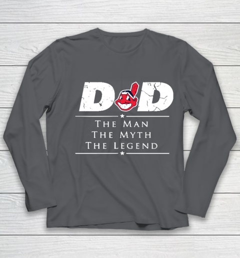 Cleveland Indians MLB Baseball Dad The Man The Myth The Legend Youth Long Sleeve 6