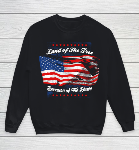 Veteran Land Of The Free Youth Sweatshirt