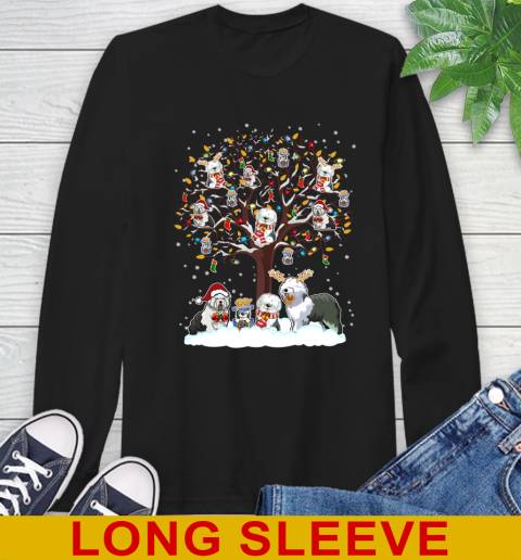 Old english Sheep dog dog pet lover light christmas tree shirt 55