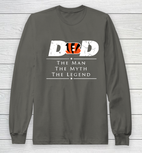 Cincinnati Bengals NFL Football Dad The Man The Myth The Legend Long Sleeve T-Shirt 5