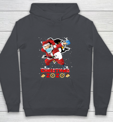 Pittsburgh Penguins Funny Santa Claus Dabbing Christmas 2020 NHL Youth Hoodie 5