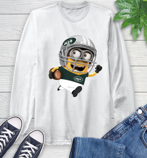 NFL New York Jets Minions Disney Football Sports Long Sleeve T-Shirt