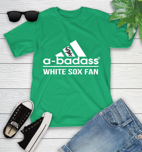 MLB A Badass Chicago White Sox Fan Adidas Baseball Sports Youth T-Shirt 8