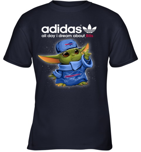 Baby Yoda Adidas All Day I Dream About  Bills y1wn baby yoda adidas all day i dream aboutbills youth t shirt 26 front navy