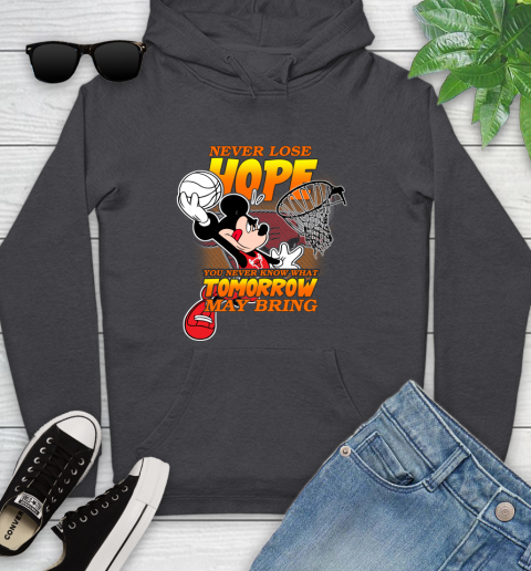 Chicago Bulls NBA Basketball Mickey Disney Never Lose Hope Youth Hoodie 8