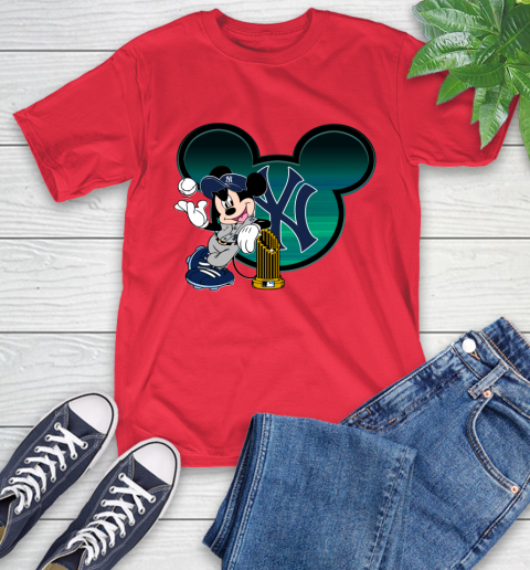 MLB New York Yankees The Commissioner's Trophy Mickey Mouse Disney T-Shirt 10