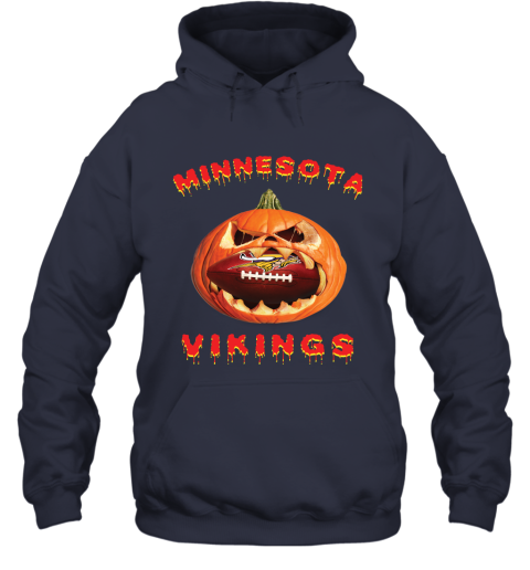 NFL Minnesota Vikings Halloween Pumpkin Football Sports NJ2A6n7PCMk hoodie 23 95 151514 front navy