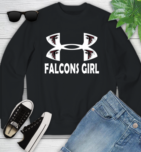 NFL Atlanta Falcons Girl Under Armour Football Sports Youth Sweatshirt