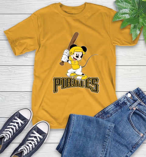 MLB Baseball Pittsburgh Pirates Cheerful Mickey Mouse Shirt T-Shirt 3