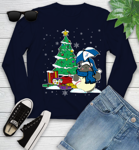 Los Angeles Dodgers MLB Baseball Cute Tonari No Totoro Christmas Sports Youth Long Sleeve 2