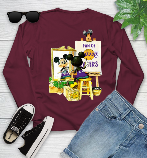 NBA Basketball Los Angeles Lakers Mickey Drawing Shirt 118 NBA Basketball Los Angeles Lakers Mickey Drawing Shirt - Image 118