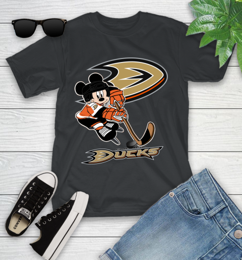 NHL Anaheim Ducks Mickey Mouse Disney Hockey T Shirt Youth T-Shirt 14