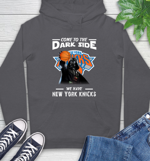 NBA Come To The Dark Side We Have New York Knicks Star Wars Darth Vader Basketball Hoodie 7