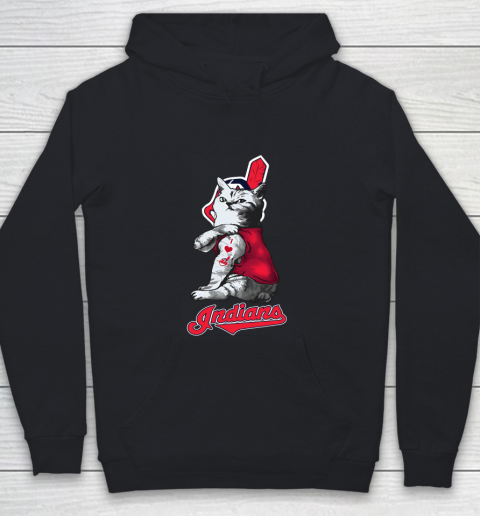 MLB Baseball My Cat Loves Cleveland Indians Youth Hoodie