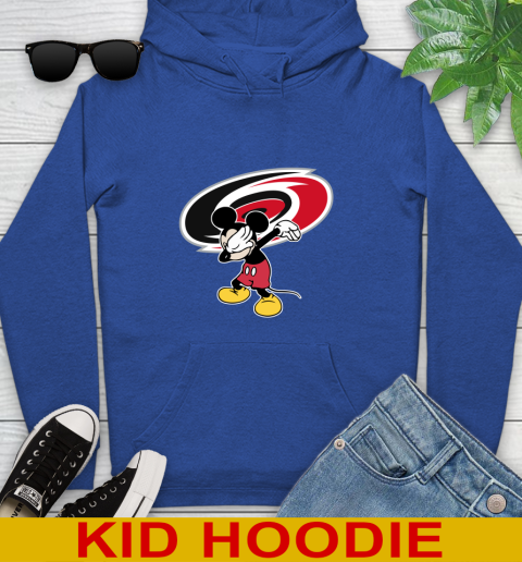 Carolina Hurricanes NHL Hockey Dabbing Mickey Disney Sports Youth Hoodie 10