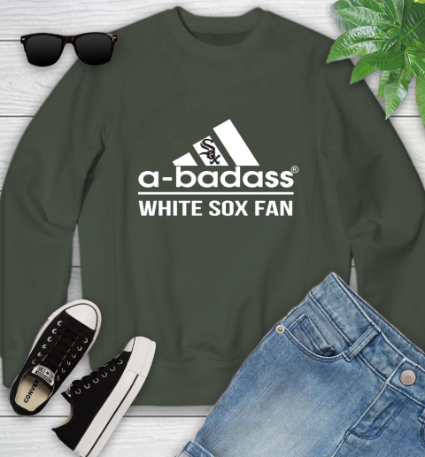 MLB A Badass Chicago White Sox Fan Adidas Baseball Sports Youth Sweatshirt 9