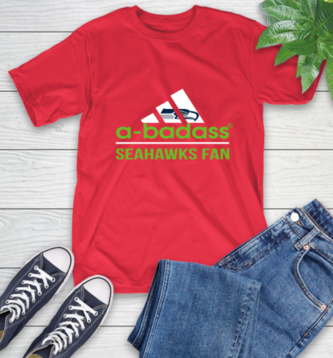 NFL A Badass Seattle Seahawks Fan Adidas Football Sports T-Shirt 11
