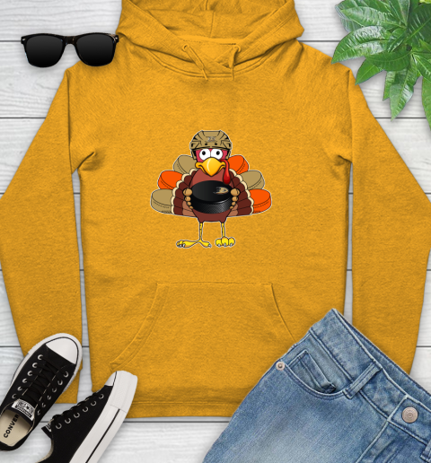 Anaheim Ducks Turkey Thanksgiving Day Youth Hoodie 3
