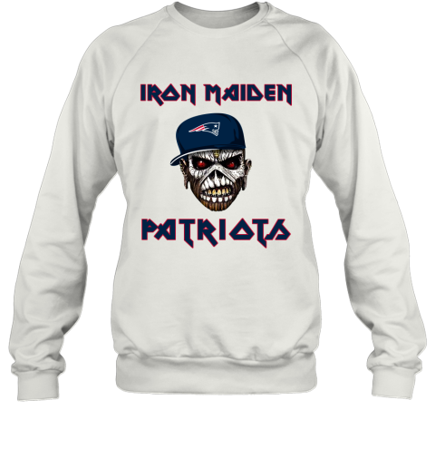 NFL New England Patriots Iron Maiden Rock Band Music Football Sports qszr1r96vnI sweatshirt 35 95 151514 front white