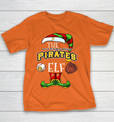 Pittsburgh Pirates Christmas ELF Funny MLB Youth T-Shirt 4