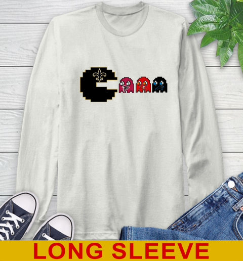 New Orleans Saints NFL Football Pac Man Champion Long Sleeve T-Shirt 12