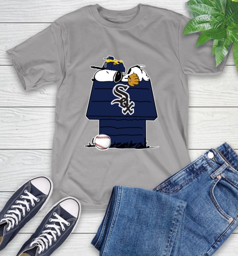 MLB Chicago White Sox Snoopy Woodstock The Peanuts Movie Baseball T Shirt T-Shirt 6