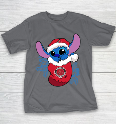 Arizona Diamondbacks Christmas Stitch In The Sock Funny Disney MLB Youth T-Shirt 7
