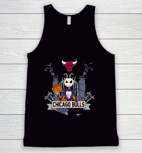 NBA Chicago Bulls Basketball Jack Skellington Halloween Tank Top