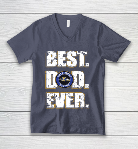 NFL Baltimore Ravens Football Best Dad Ever Family Shirt V-Neck T-Shirt 7
