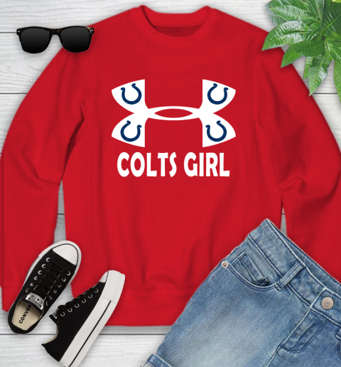 NFL Indianapolis Colts Girl Under Armour Football Sports Youth Sweatshirt 8