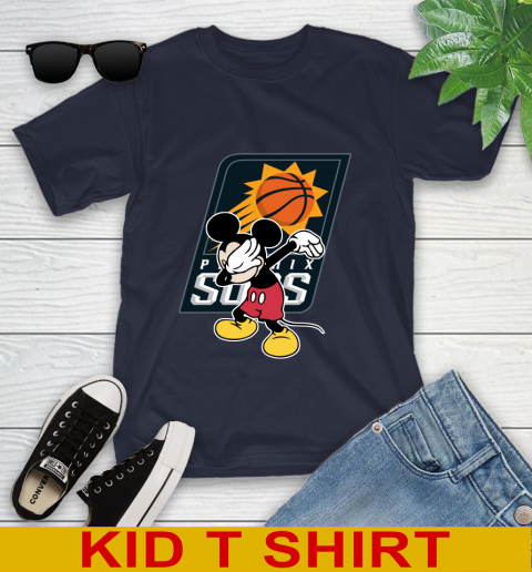 Phoenix Suns NBA Basketball Dabbing Mickey Disney Sports Youth T-Shirt 3