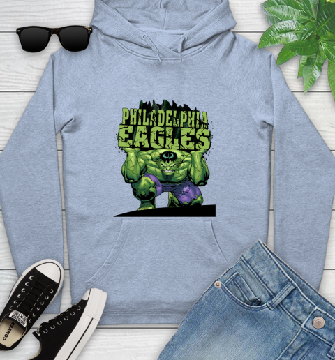 Philadelphia Eagles NFL Football Incredible Hulk Marvel Avengers Sports Youth Hoodie 10