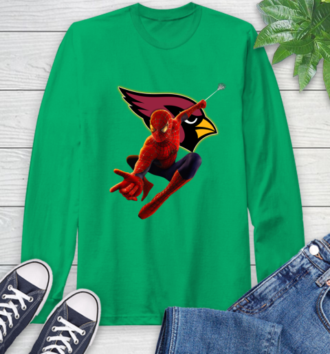 NFL Spider Man Avengers Endgame Football Arizona Cardinals Long Sleeve T-Shirt 7