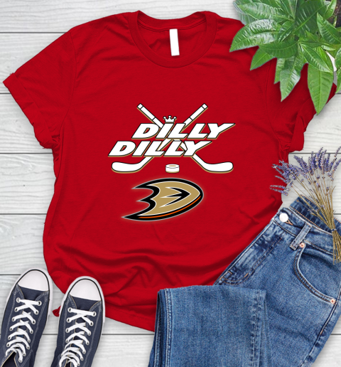 NHL Anaheim Ducks Dilly Dilly Hockey Sports Women's T-Shirt 9