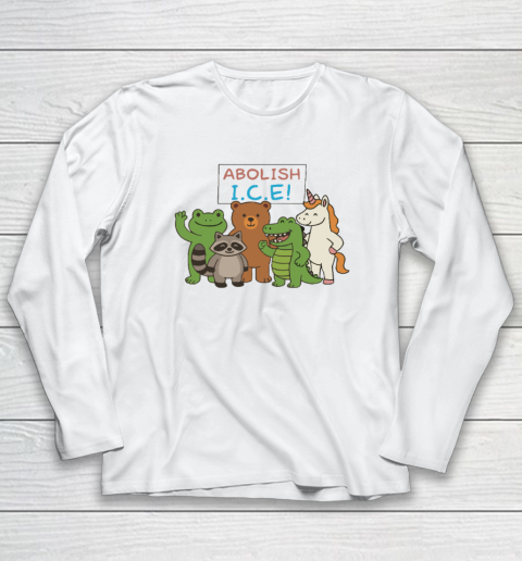 Abolish ICE Frog Unicorn Raccoon Bear Dinosaur Protest Long Sleeve T-Shirt