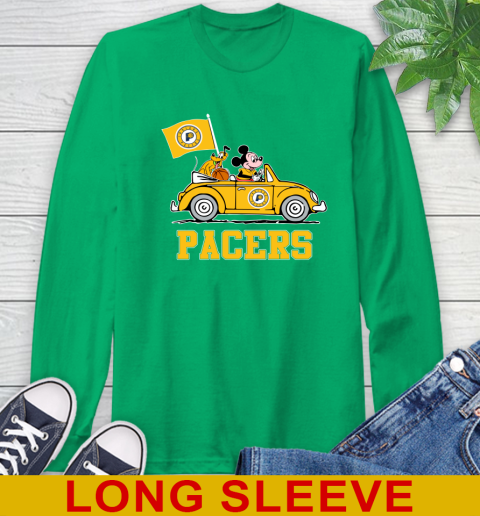 NBA Basketball Indiana Pacers Pluto Mickey Driving Disney Shirt Long Sleeve T-Shirt 7