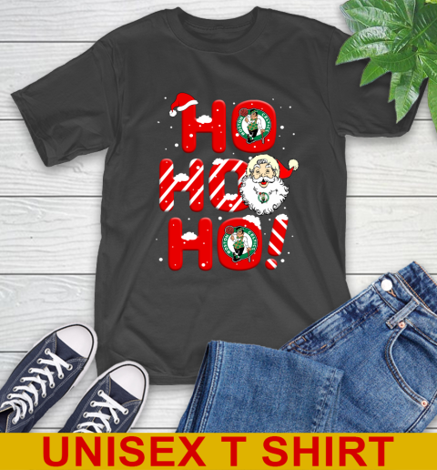 Boston Celtics NBA Basketball Ho Ho Ho Santa Claus Merry Christmas Shirt T-Shirt