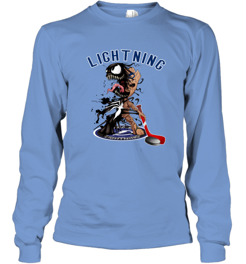 NHL Tampa Bay Lightning Hockey Venom Groot Guardians Of The Galaxy WYl93nHN3B4 long sleeve tee 14 95 151514 front carolina blue