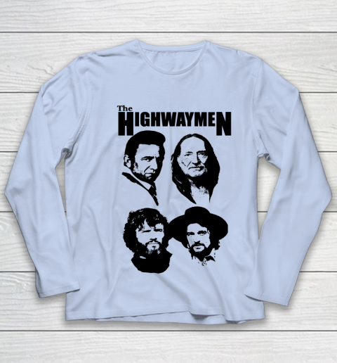 Willie Nelson Johnny Cash Outlaw Country Super Group The Highwaymen Youth Long Sleeve 5