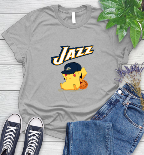 NBA Pikachu Basketball Sports Utah Jazz Women's T-Shirt 5