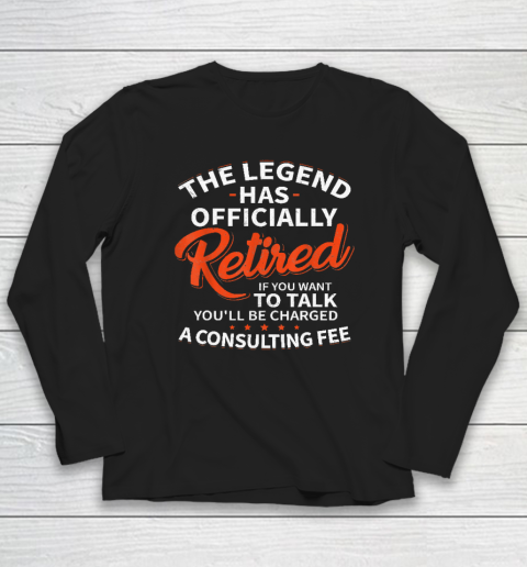 The Legend Has Retired Men Officer Officially Retirement Long Sleeve T-Shirt