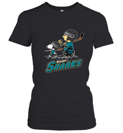 Let's Play San Jose Sharks Ice Hockey Snoopy NHL Women's T-Shirt